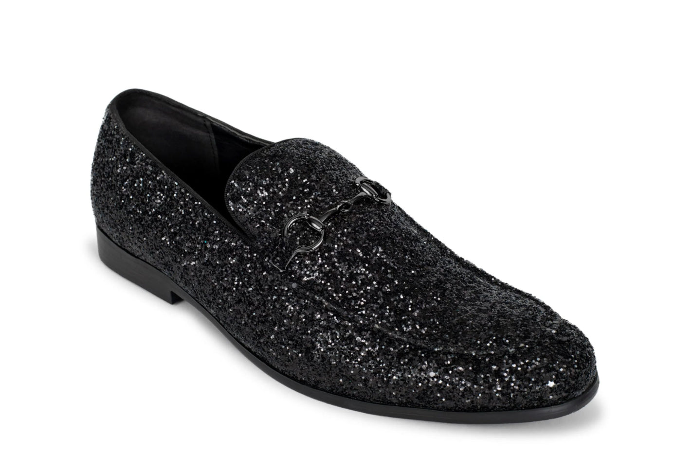 Black Slip On Bold Sparkle Dress Shoes – KevinJamesMenswear